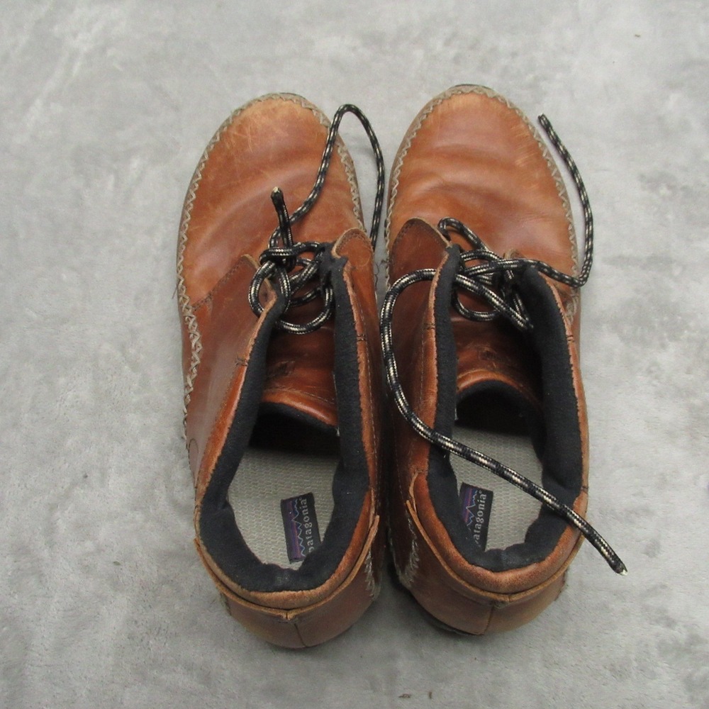 Patagonia Mens 14 Mid Boots Brown Leather Vibram Ranger Smith Waterproof Lace Up - Picture 10 of 16